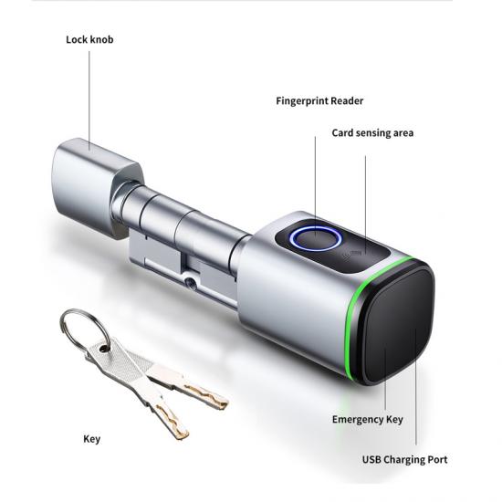 Tuya Bluetooth Smart Lock Cylinder Remote Unlocking Replaces Old Doors